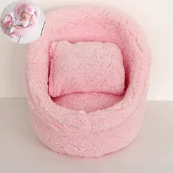 Sofá de fotografía para recién nacido con cojines y almohadas suaves
