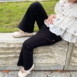Pantalones acampanados de algodón acanalado para niña – Invierno
