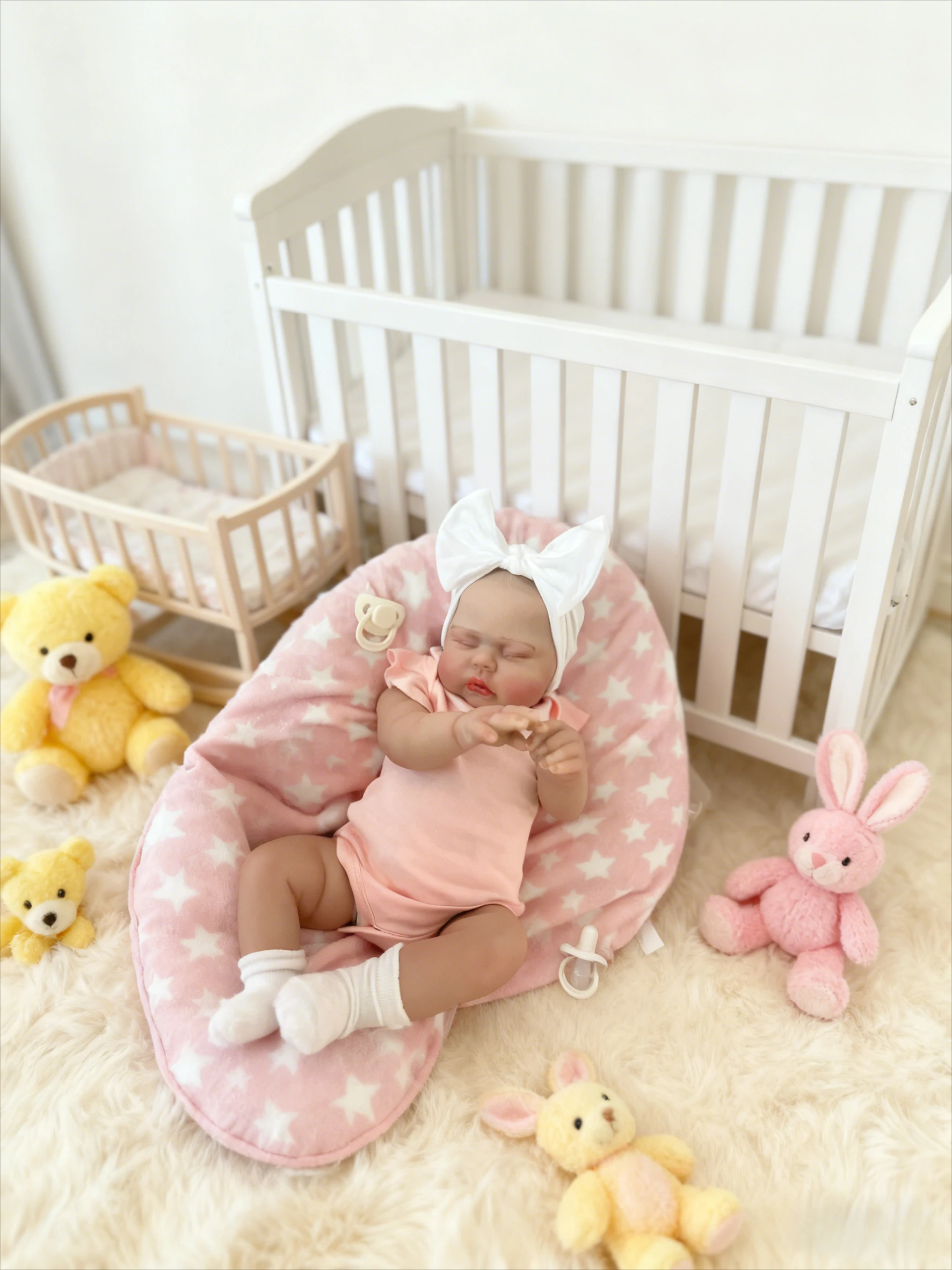 Muñeca NPK reborn con expresión de bebé dormido