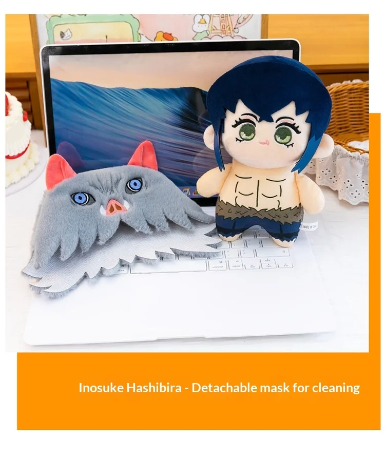 Inosuke con su máscara de jabalí y actitud desafiante