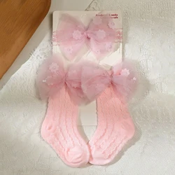 Conjunto de verano para recién nacidos con calcetines y diadema