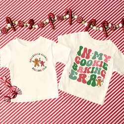 Camiseta navideña con estampado In My Cookie Baking Era para niños