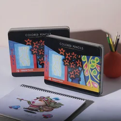 Juego de lápices de colores Pop – 48 tonos vibrantes para dibujar, estuche portátil