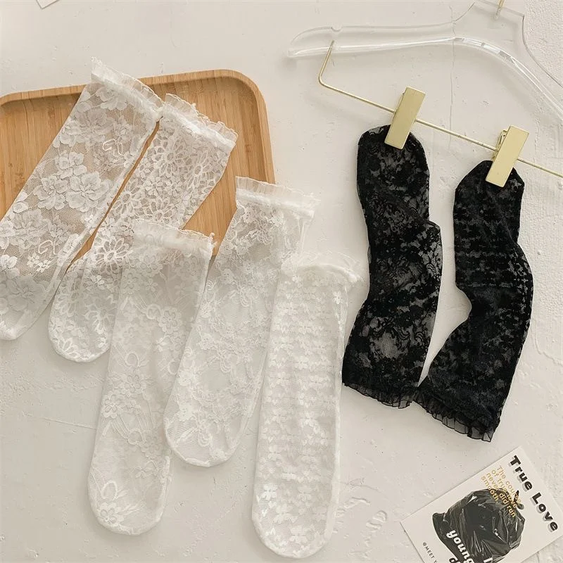 Calcetines de encaje con volantes para niña – Estilo princesa - imagen 4