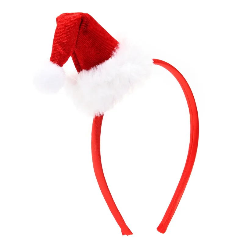 Diadema navideña de terciopelo rojo con forma árbol - imagen 5