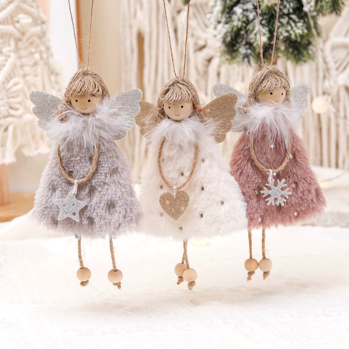 Colgantes de ángel navideño para árbol - Decoración para casa - imagen 5