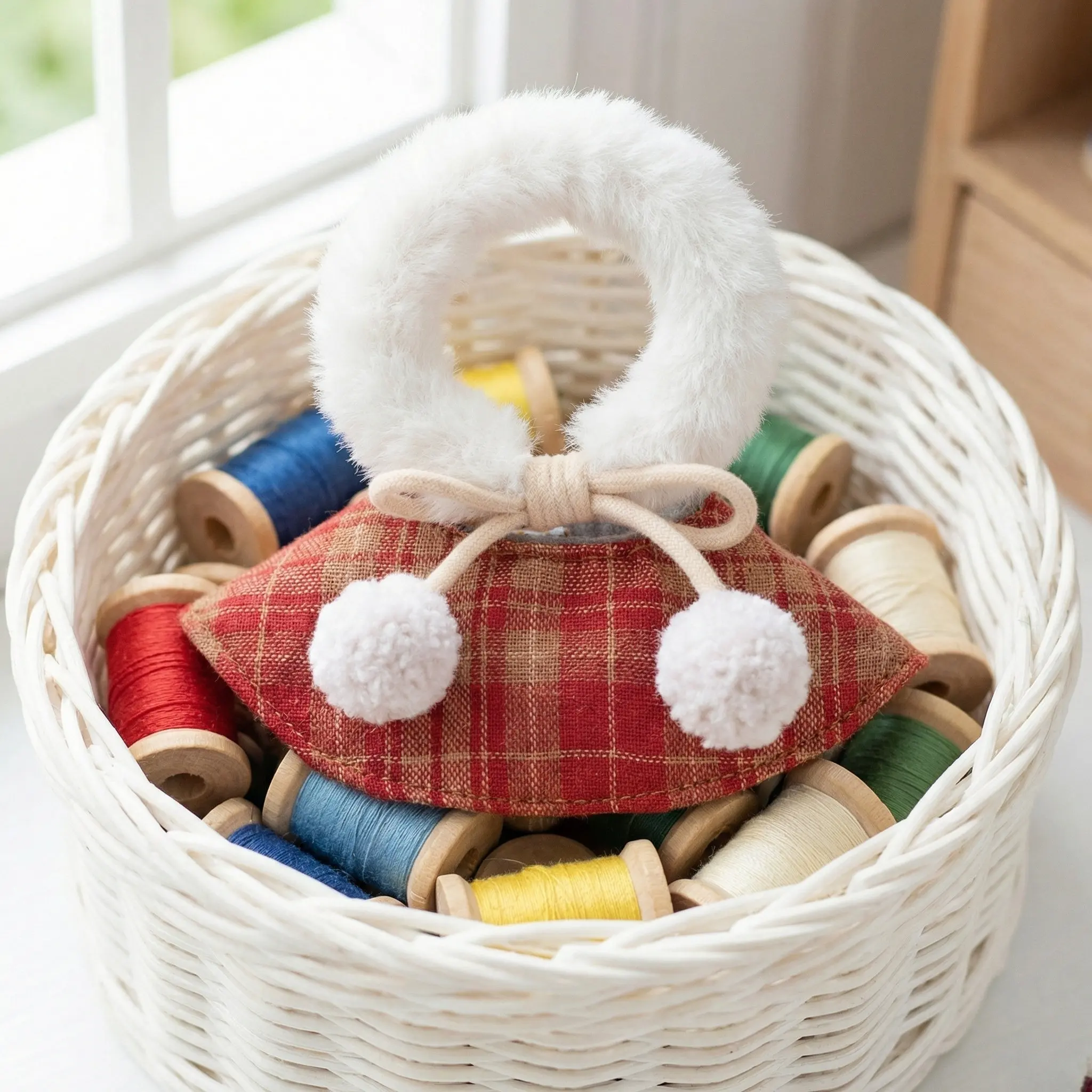 Capa de cuadros con capucha para disfraz infantil festivo Navidad - imagen 5