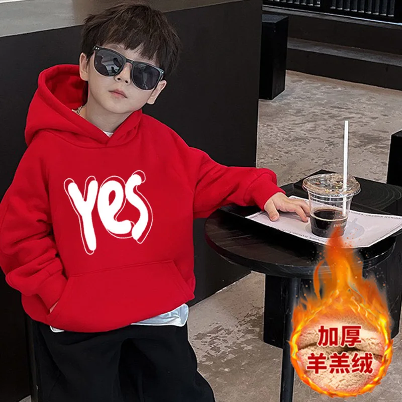 Jersey acolchado de invierno con capucha para niños, cálido