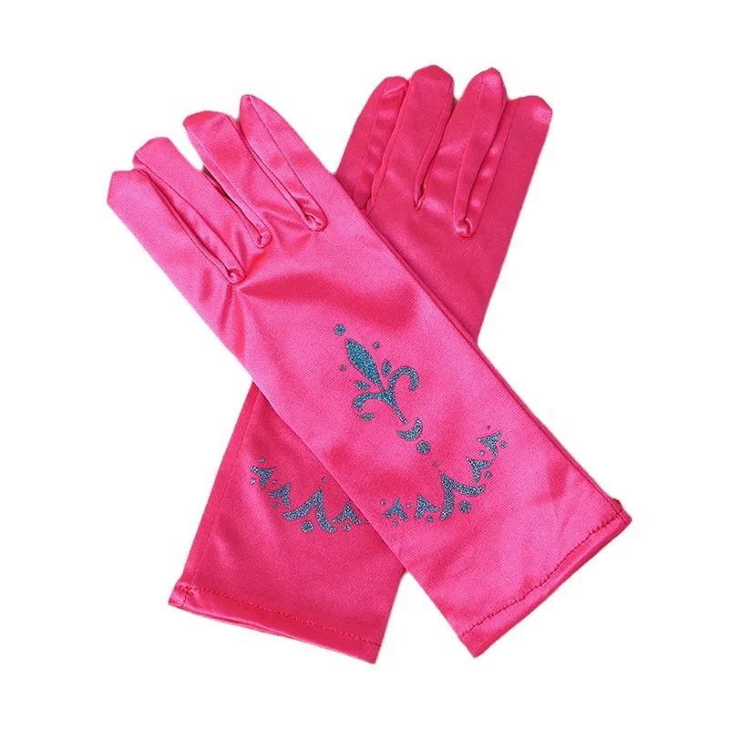 Guantes de satén para disfraz de princesa de las nieves – Talla única - imagen 5