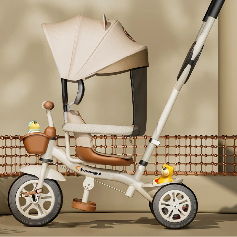 Triciclo de tres ruedas plegable para niños multifunción - imagen 4
