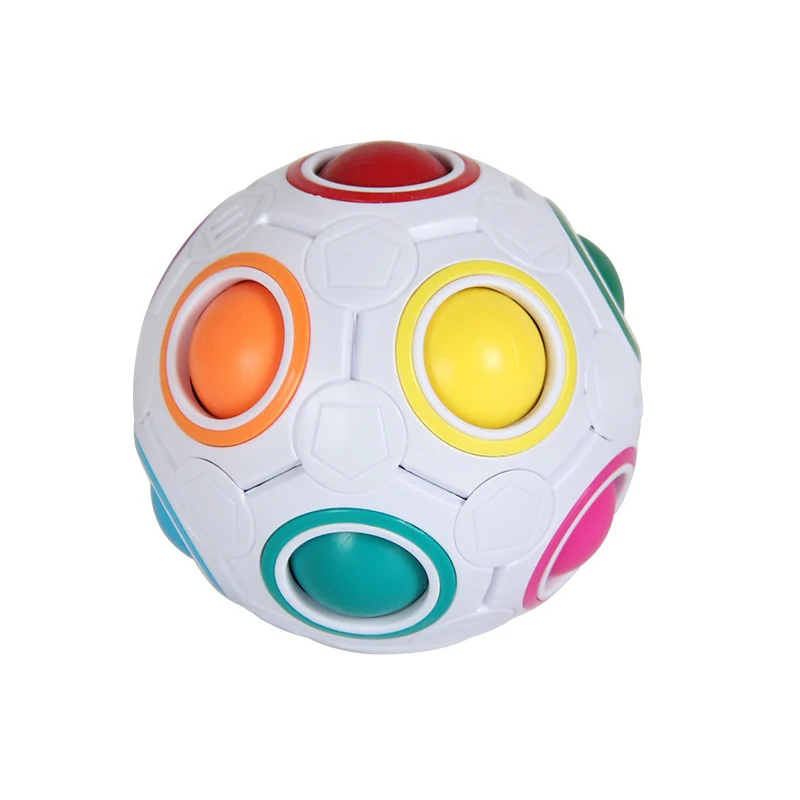 Cubo antiestrés sensorial para niños, juguete educativo arcoíris - imagen 5