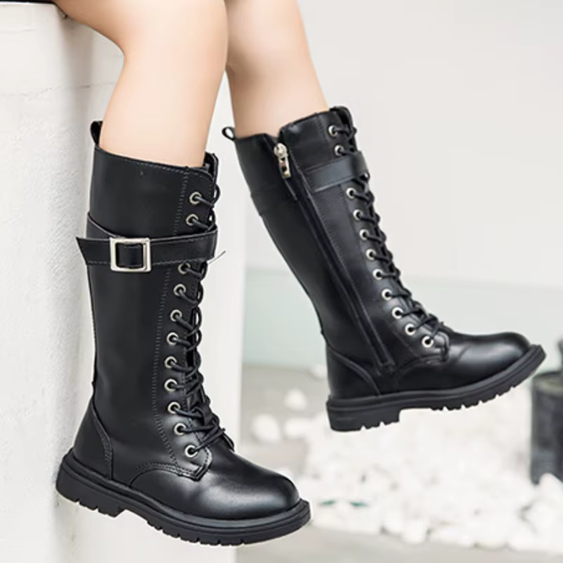 Botas de cuero para niña – Estilo elegante otoño - imagen 2