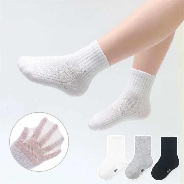Calcetines infantiles de algodón fino para verano