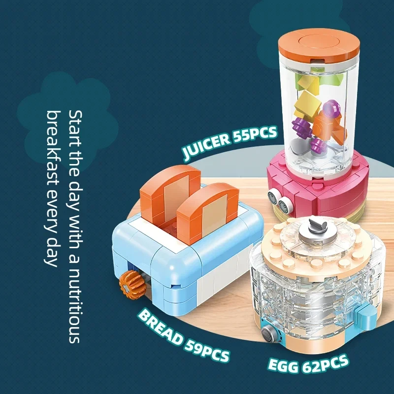 Bloques educativos de mini electrodomésticos para niñas – Creativo