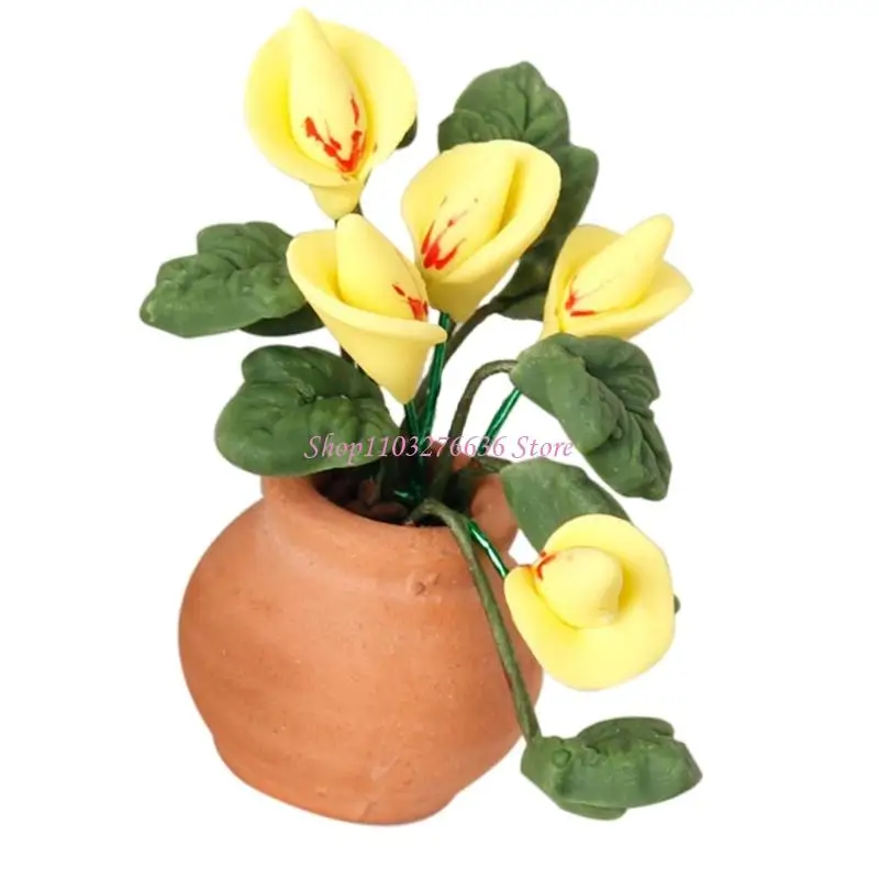 Accesorios para casita de muñecas: planta artificial de cala - imagen 2