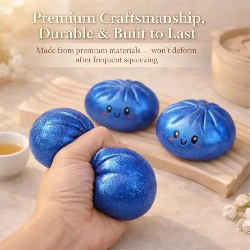 Bola sensorial antiestrés con textura de comida blandita