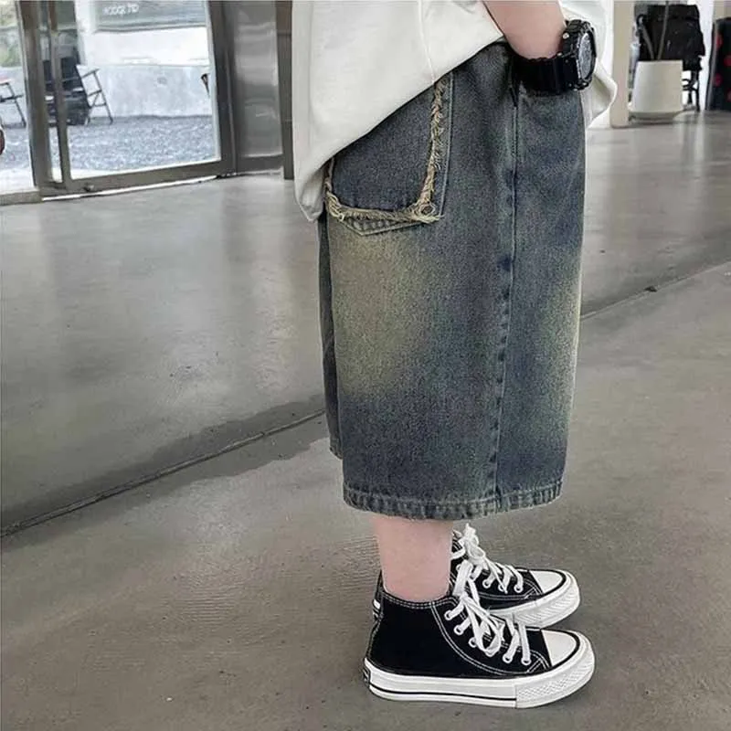 Pantalones cortos verano en mezclilla para niños y niñas - imagen 2
