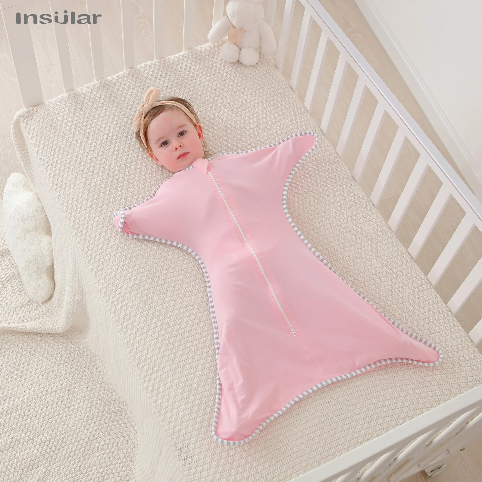 Insular saco de dormir antiestañado en algodón para bebé recién nacido - imagen 2