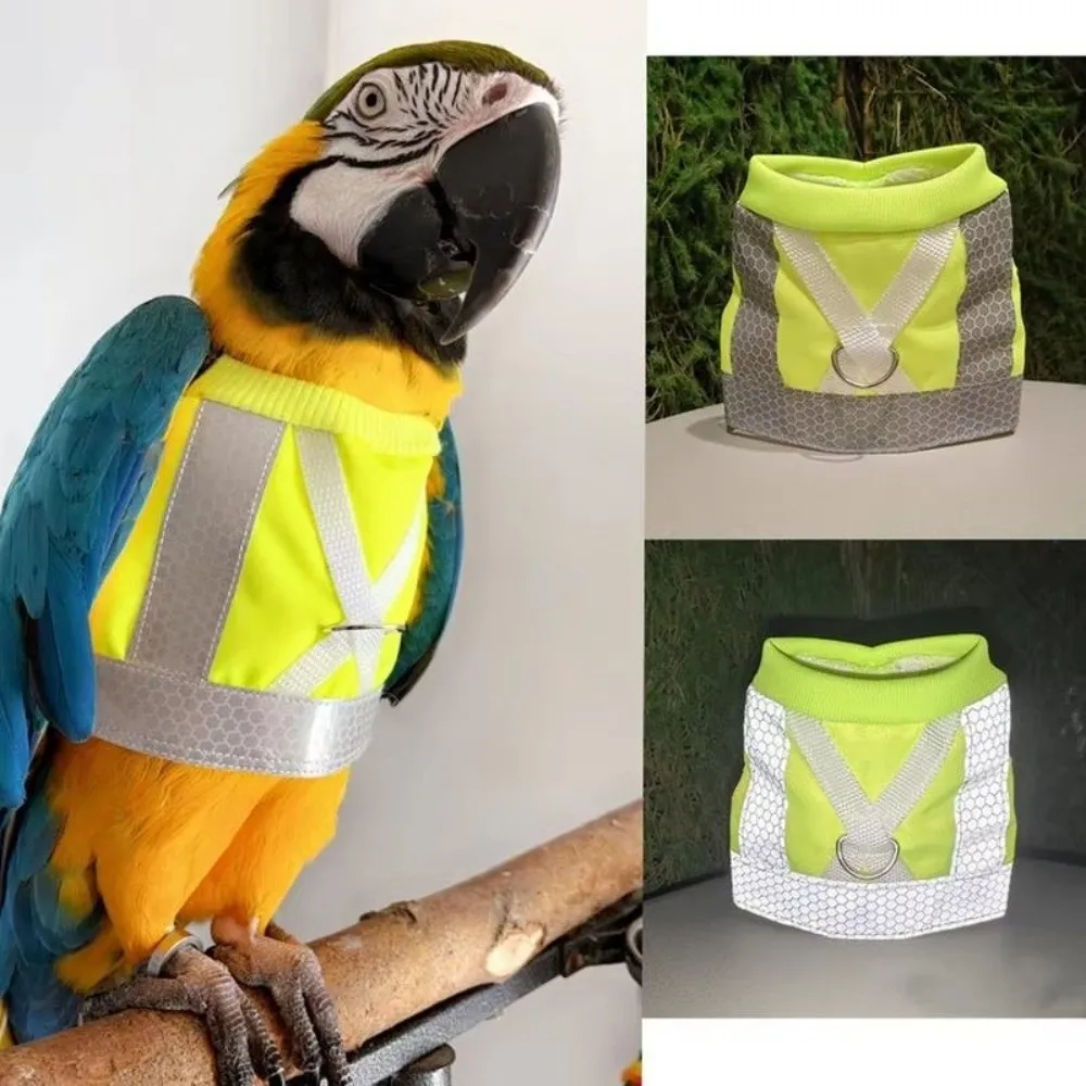 Arnés de vuelo ajustable para loros con chaleco seguro y cuerda - imagen 2