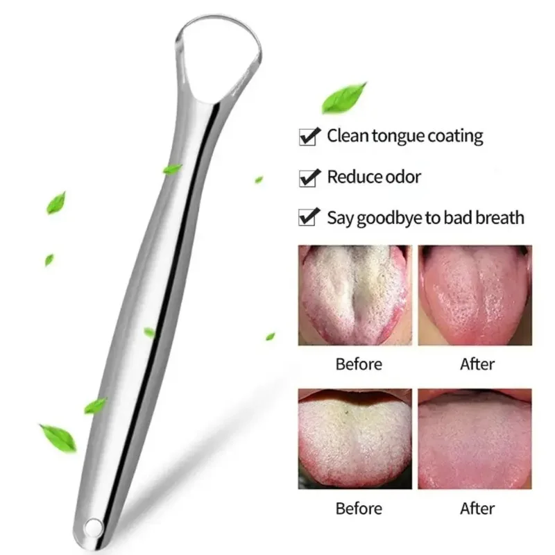 Raspador de lengua de acero inoxidable: reduce el mal aliento - imagen 2