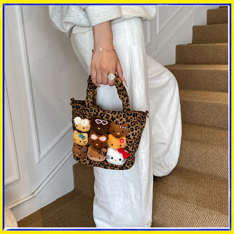 Bolso bandolera de peluche con dibujo animado y pana para niñas - imagen 5