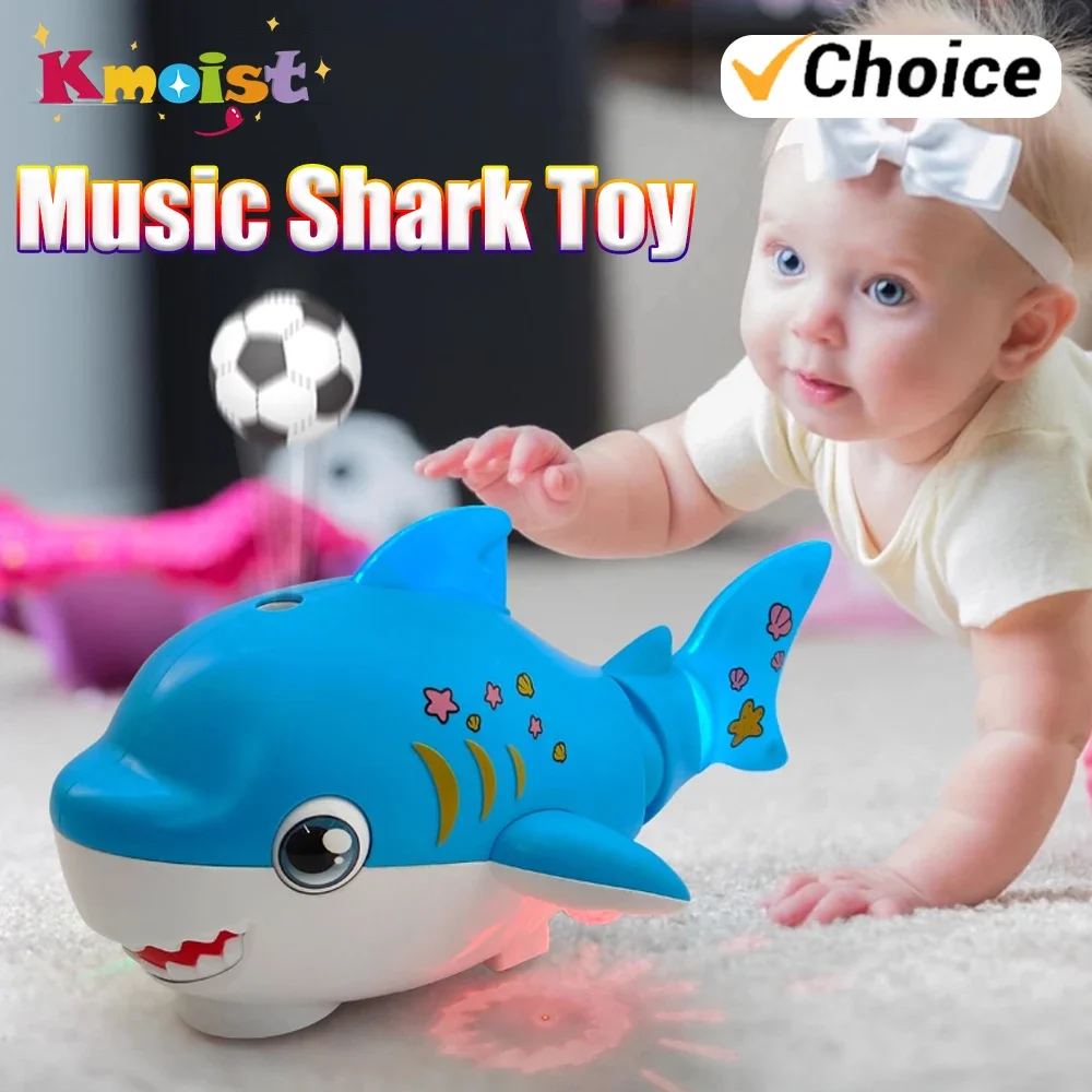 Juguete tiburón musical educativo con luces intermitentes para bebés - imagen 5