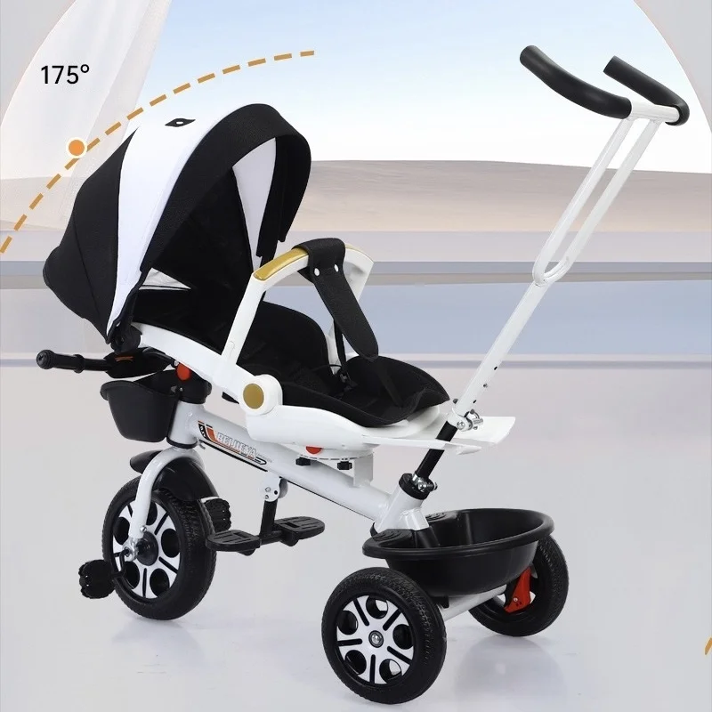 Cochecito triciclo reclinable multifunción para bebé, seguro - imagen 2