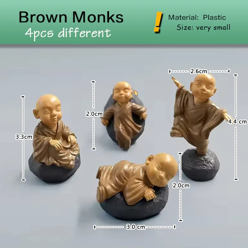 Figura decorativa monje Kong Fu - Resina para jardín de hadas - imagen 4