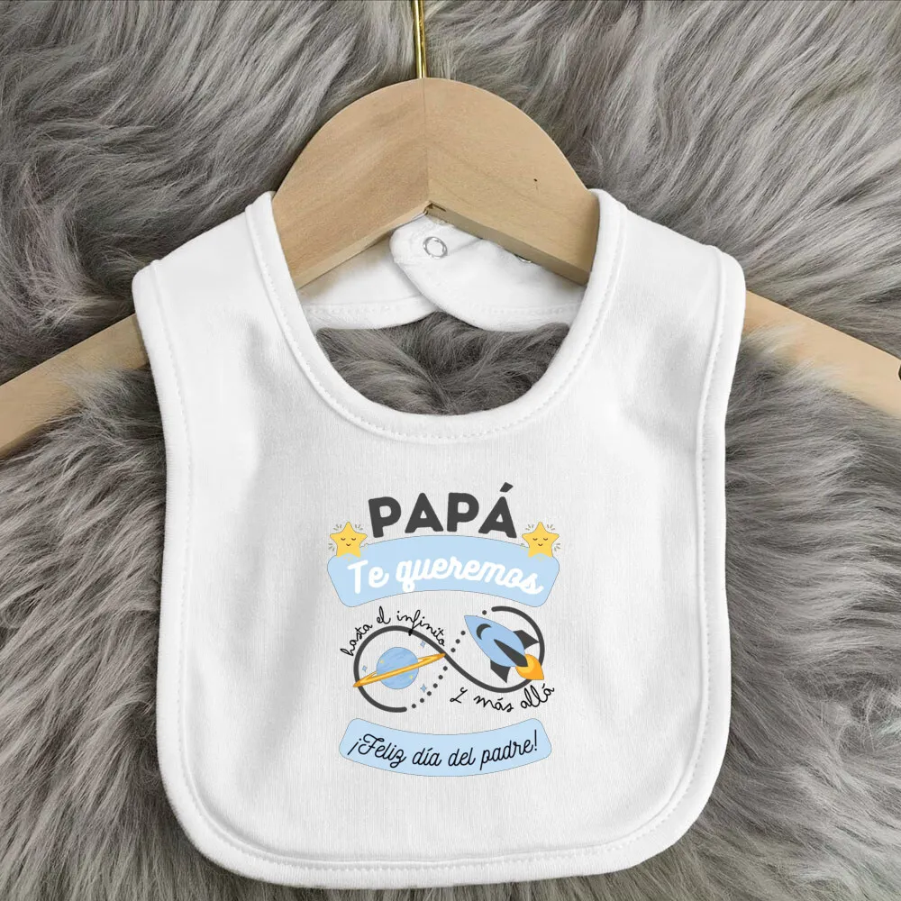Babero bebé Día del Padre con estampado feliz – Regalo ideal - imagen 4