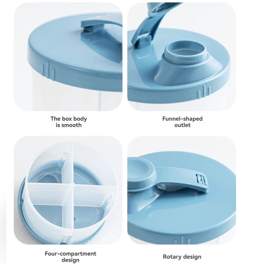Caja de leche en polvo portátil con compartimentos rotativos lavable - imagen 4