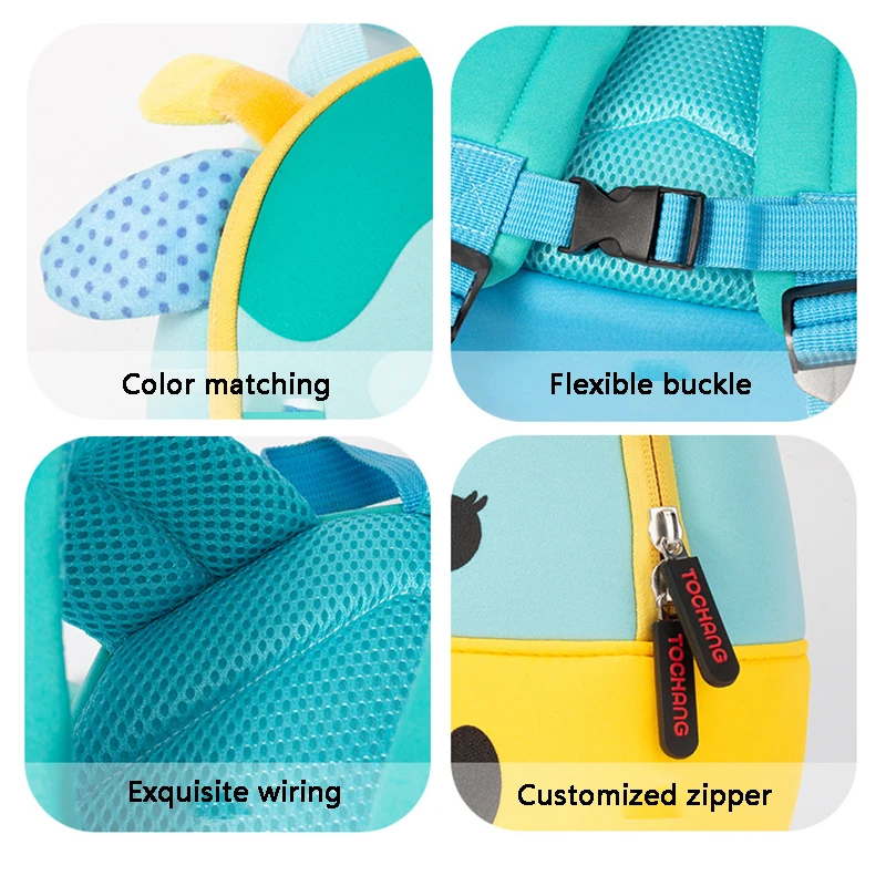 Mochila escolar 3D con animales para niños y niñas – Diseño biomimético - imagen 4