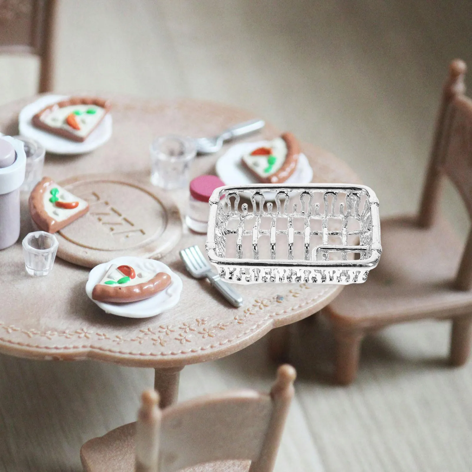 Escurridor de platos para muñecas realista, accesorio cocina - imagen 5