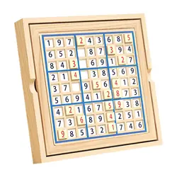 Juego de Sudoku madera educativo con fichas numéricas