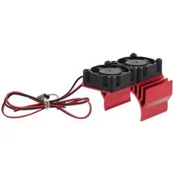 Disipador de calor para motor RC de aluminio con doble ventilador