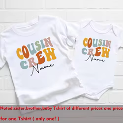 Conjunto familiar Cousins camiseta y pelele para bebé