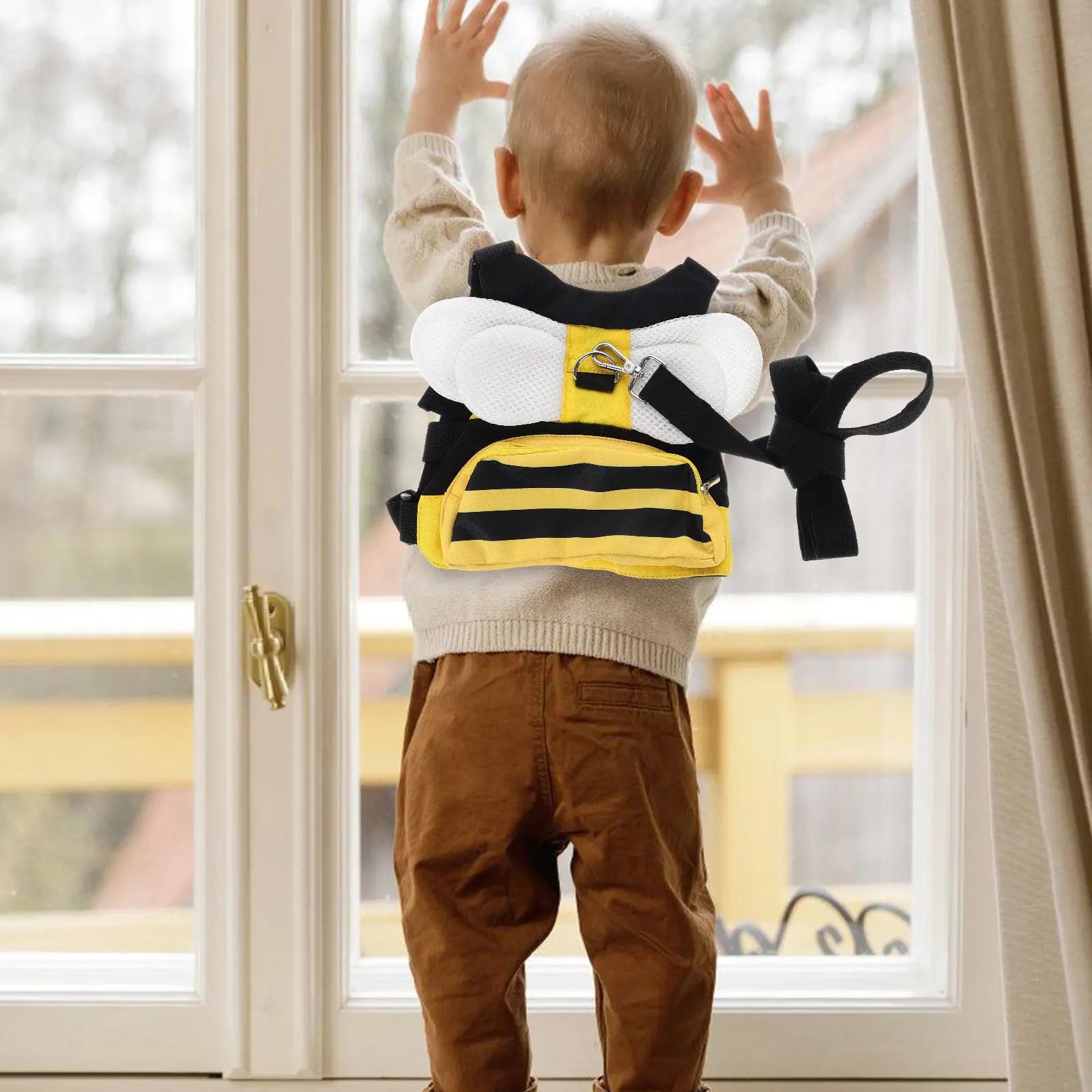 Mochila arnés infantil con correa ajustable y muñequera antipérdida - imagen 4