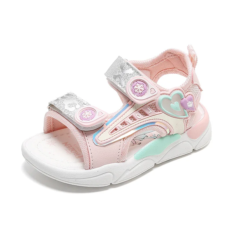 Sandalias de princesa para niña con suela blanda y estilo veraniego - imagen 2