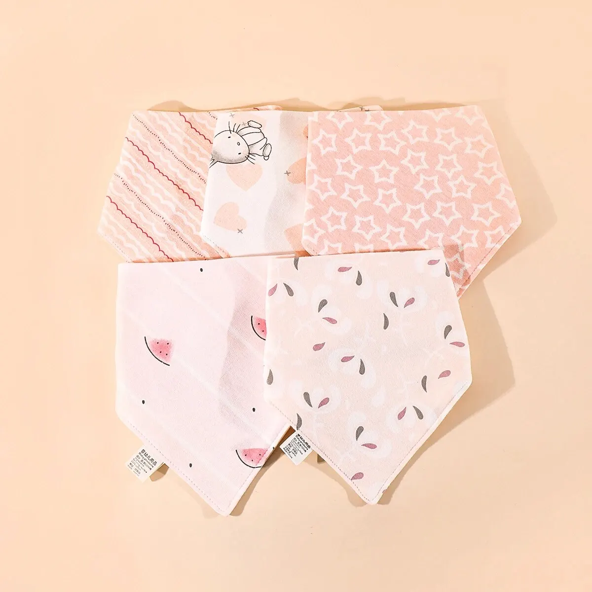 Baberos bandana de algodón con dibujos animados para bebé - imagen 5