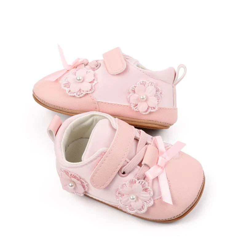 Zapatos bebé de cuero con flores entretiempo suela blanda transpirable - imagen 4