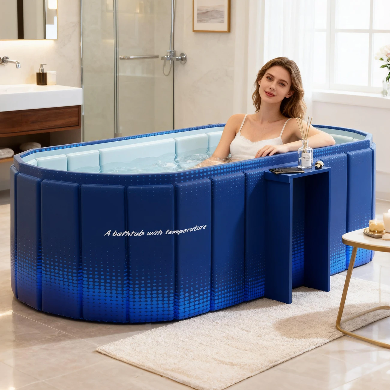 Bañera portátil plegable para ducha y spa caliente de adultos - imagen 2