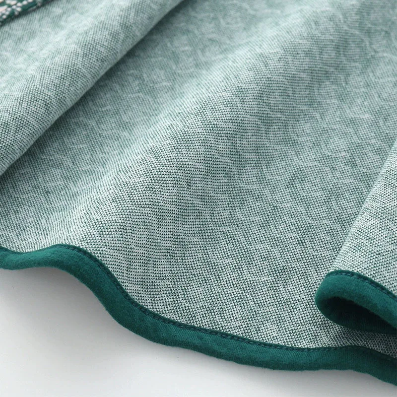 Chaqueta de punto con capucha para recién nacido a cuadros - imagen 5