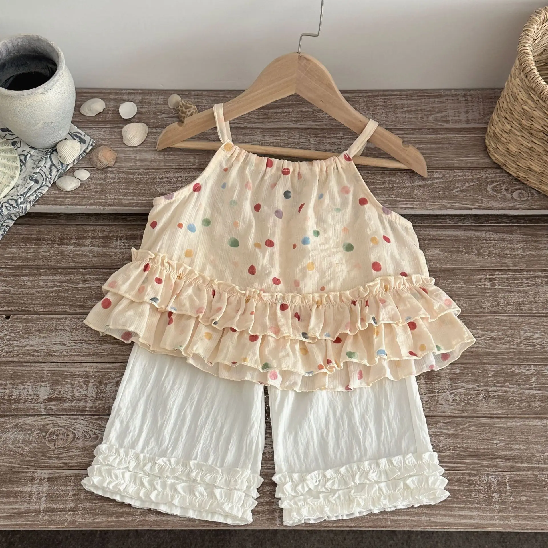 Camiseta sin mangas para bebé niña con puntos coloridos de verano - imagen 5