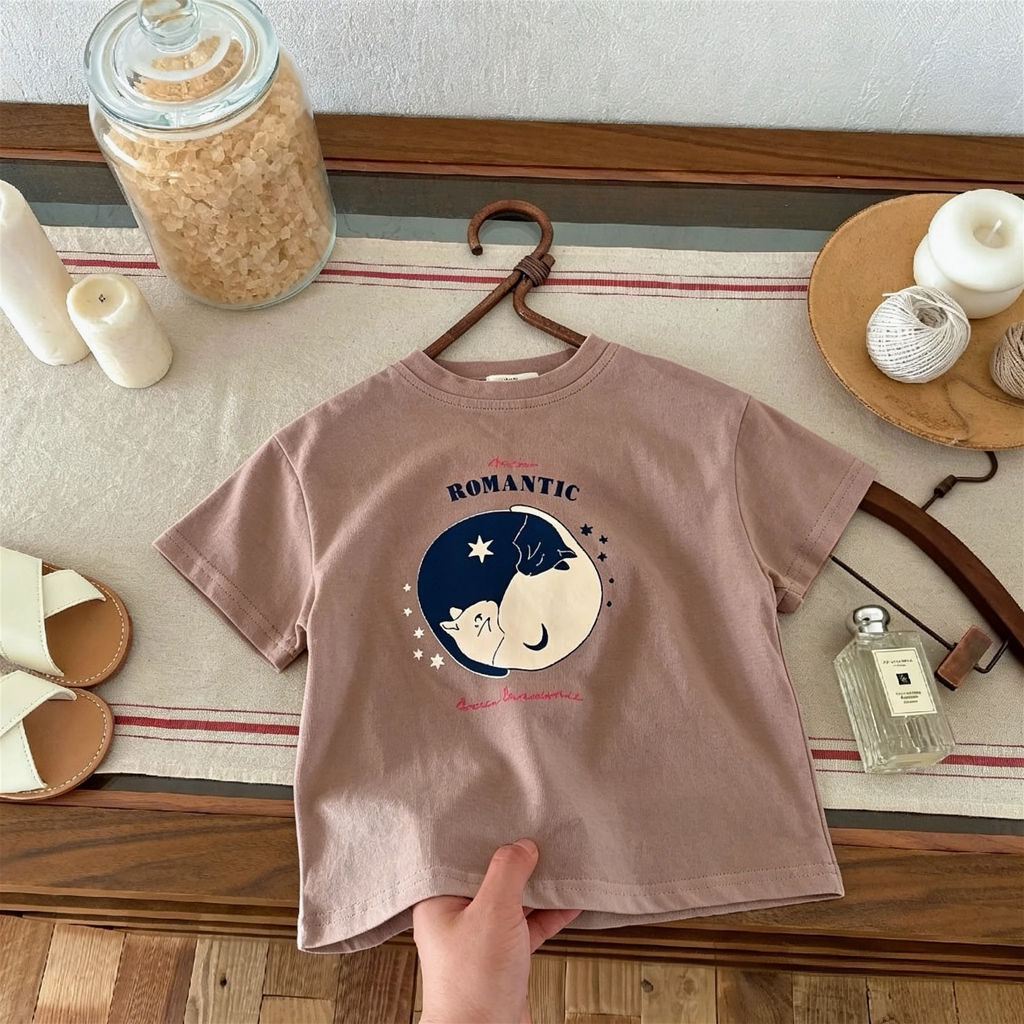Camiseta infantil manga corta estampada holgada con cuello redondo - imagen 3