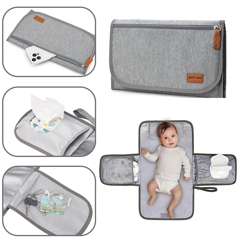 Cambiador de pañales portátil impermeable para bebé – 3 en 1 - imagen 4