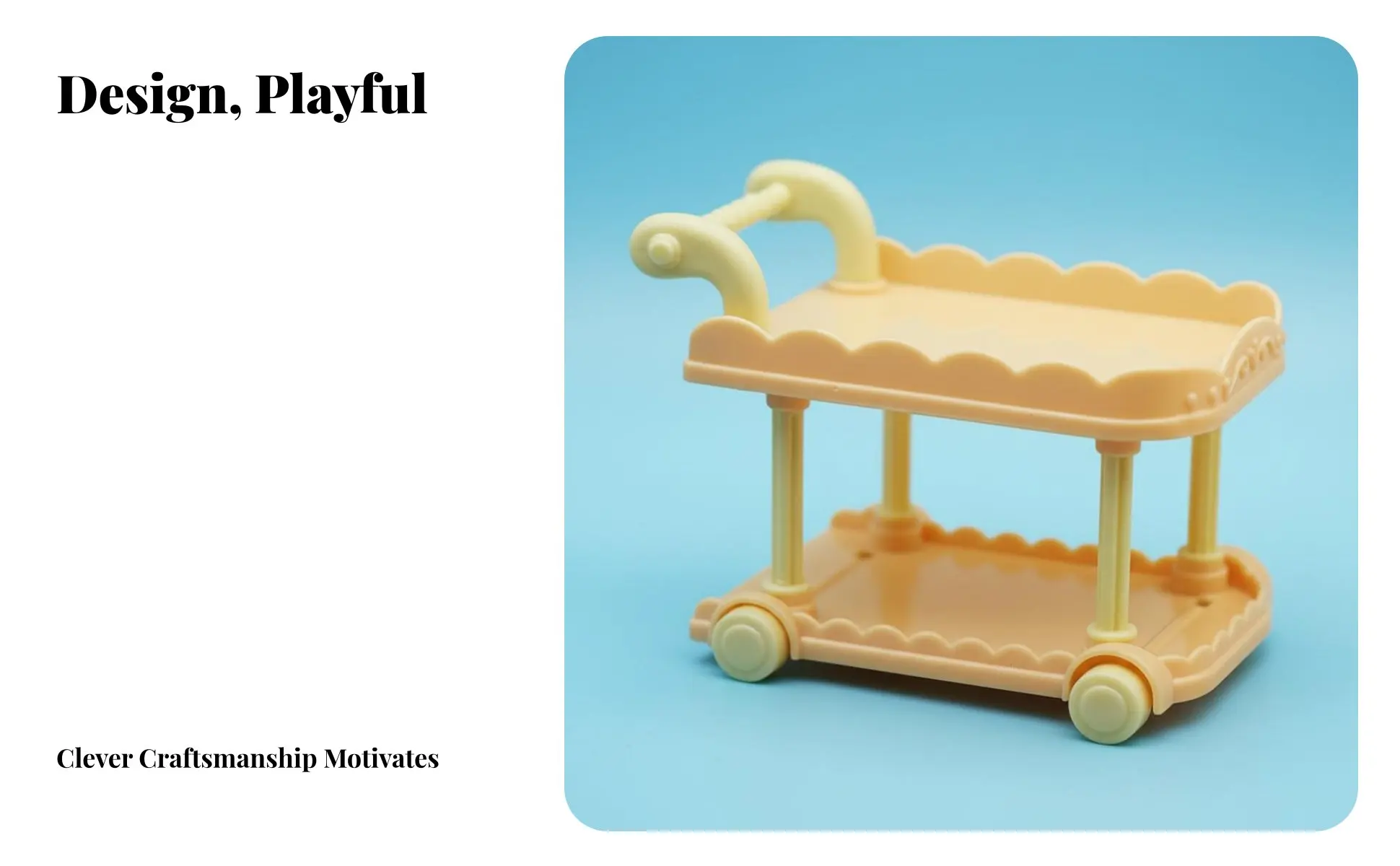 Carrito de comida para casa de muñecas en escala 1:12