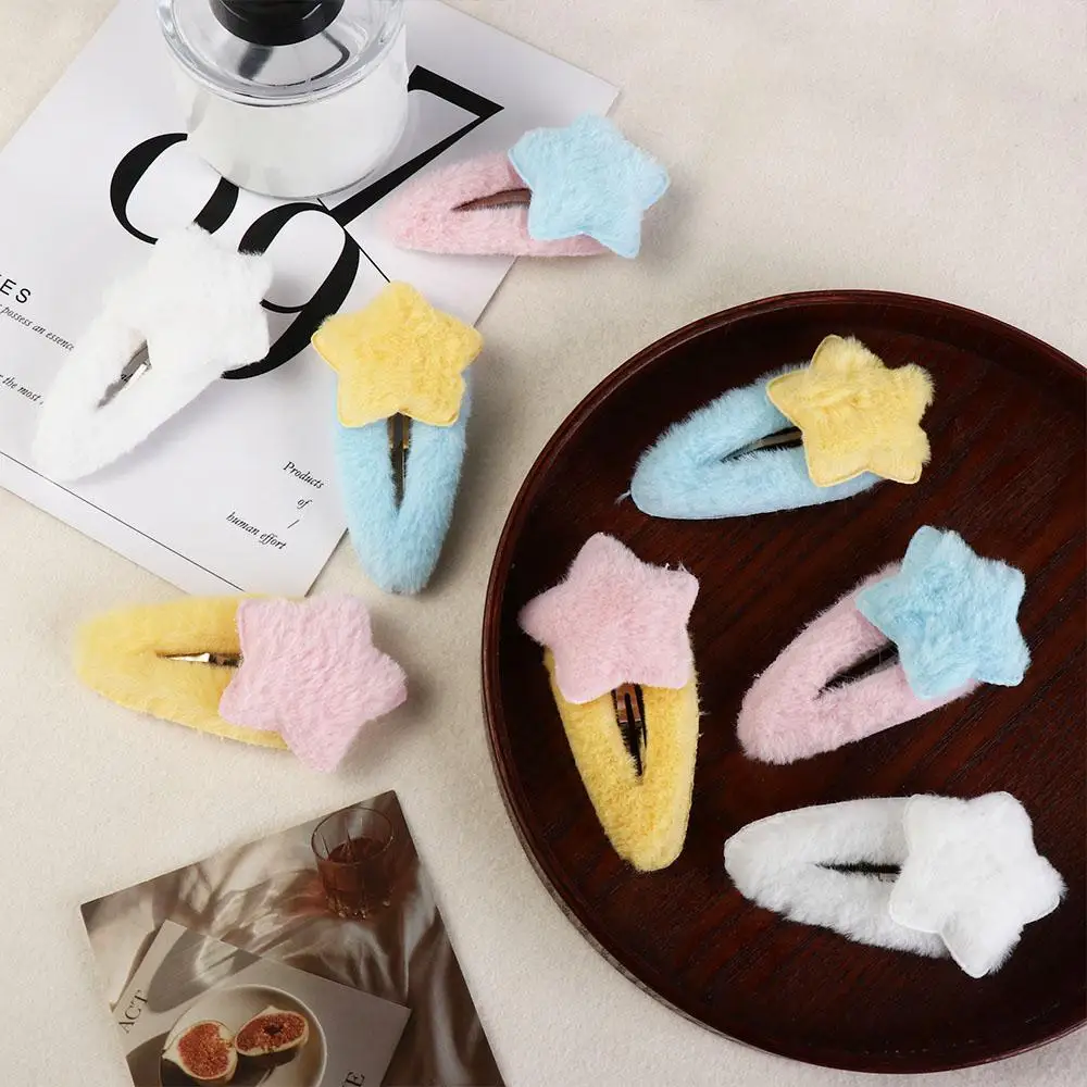 Pinza para el pelo de felpa con forma de estrella estilo minimalista - imagen 2