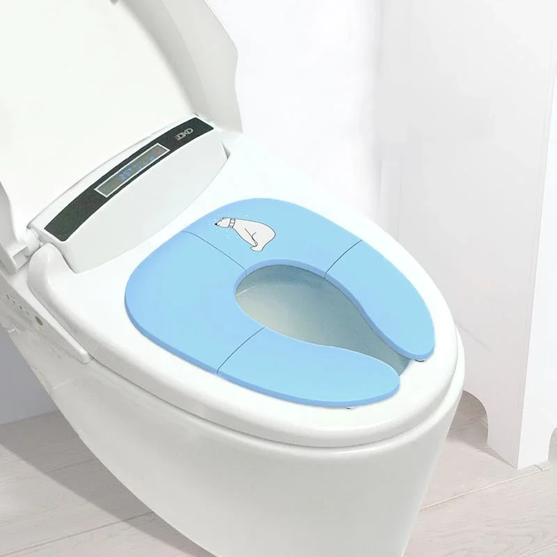 Asiento de viaje para inodoro con ventosas antideslizantes portátil