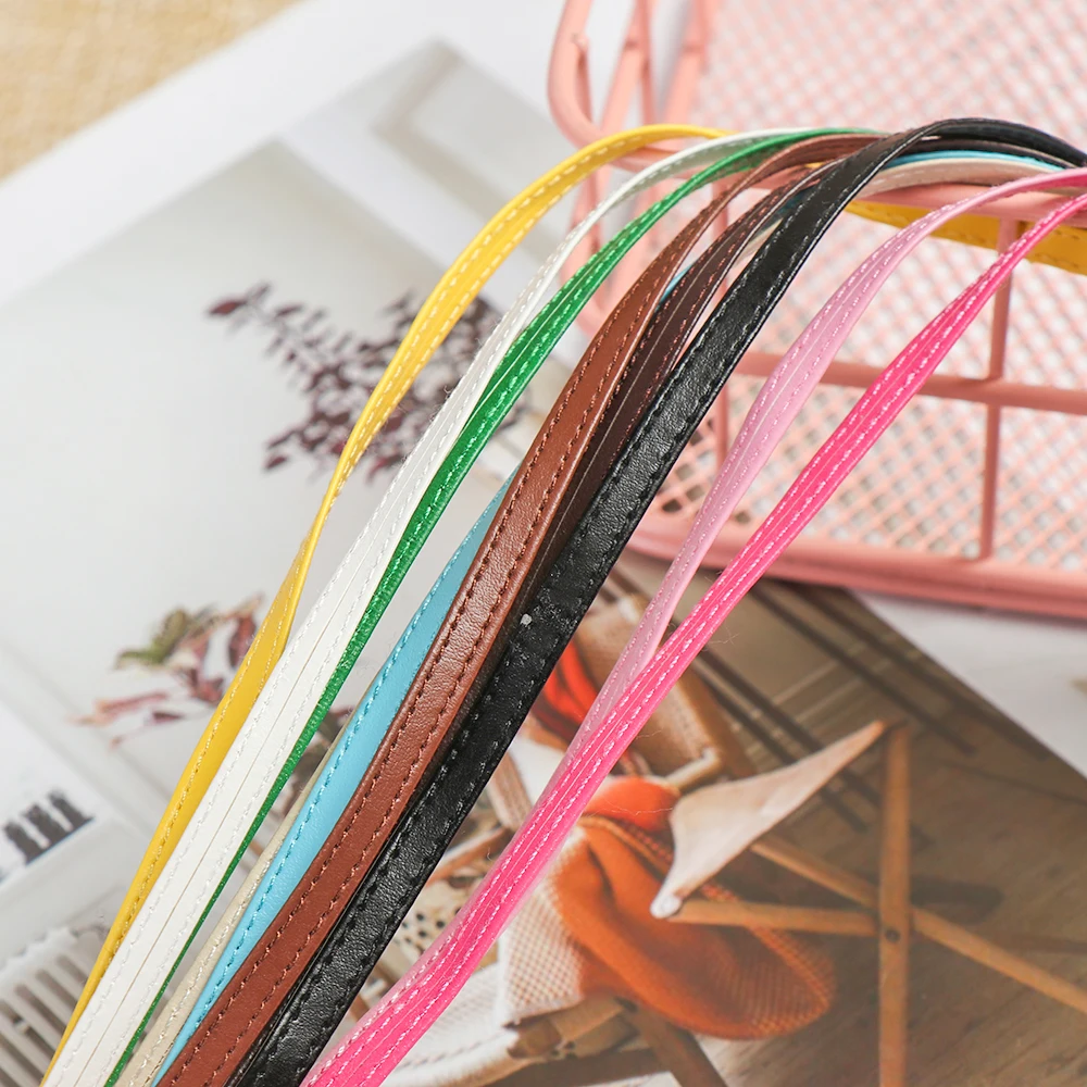 Cinturón miniatura en PU para muñecas – accesorios DIY color caramelo - imagen 2