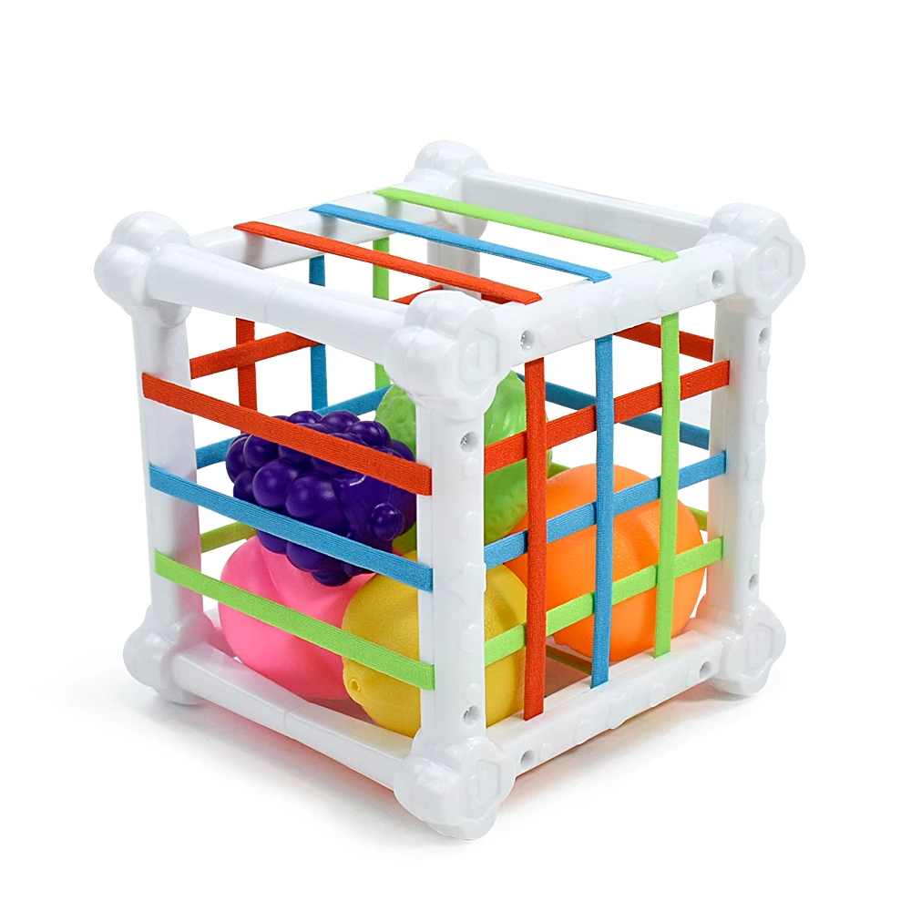 Cubo clasificador de formas Montessori sensorial para bebés - imagen 2
