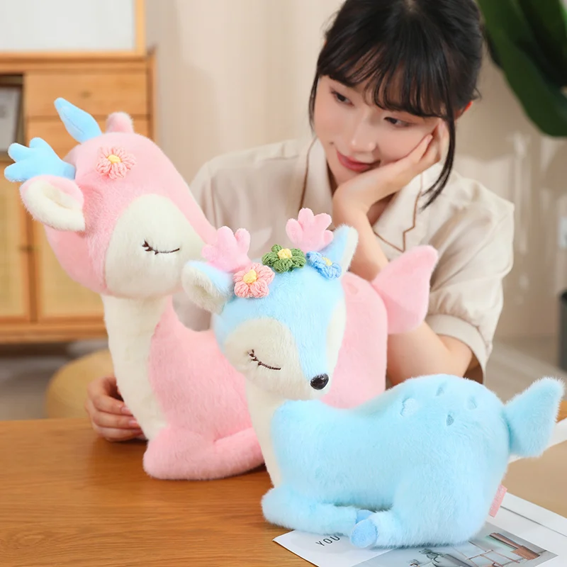 Peluche de alce navideño suave para bebés y almohada decorativa - imagen 3